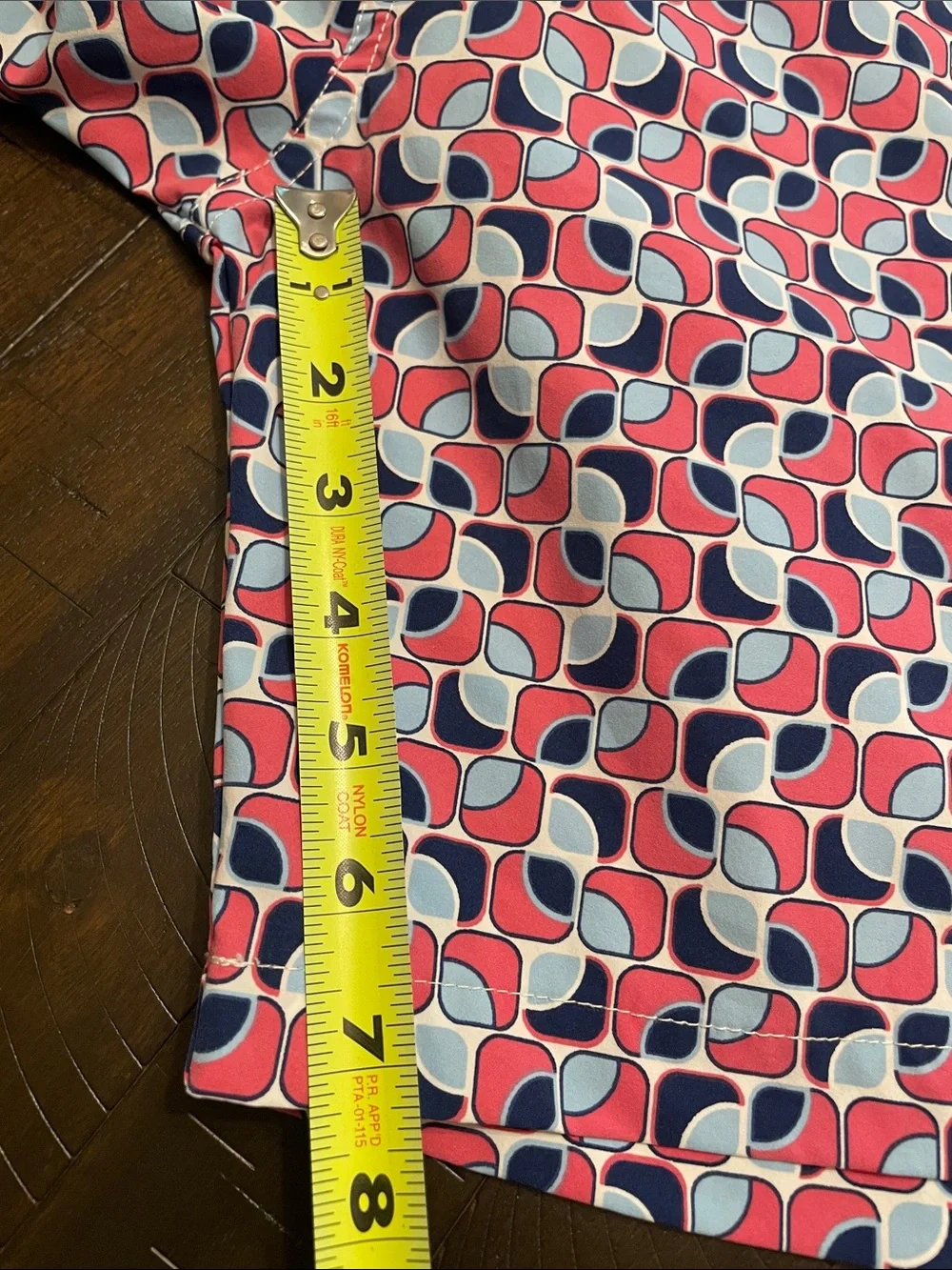 Psycho Bunny Pink Navy Geometric Swim Trunks size XL